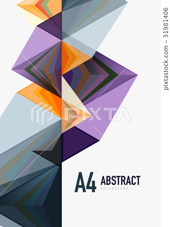 Triangular low poly vector a4 size geometric 31981406
