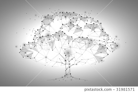 consisting of points, lines, and shapes in the 31981571