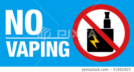 Electronic cigarette prohibition mark 31982925
