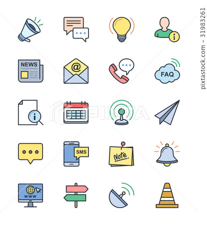 Information & website icons. Color icon set 31983261