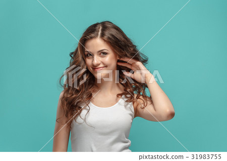 The young woman's portrait with happy emotions 31983755