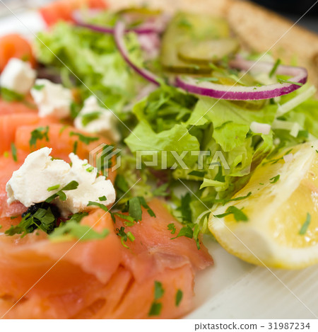 Salmon salad. 31987234