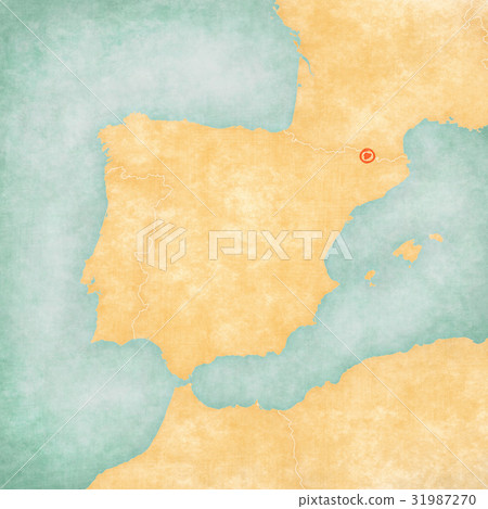 Map of Iberian Peninsula - Andorra 31987270