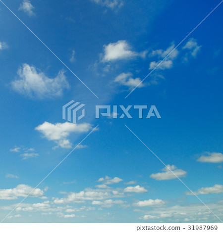 blue sky and cumulus clouds blue sky and cumulus clouds 31987969