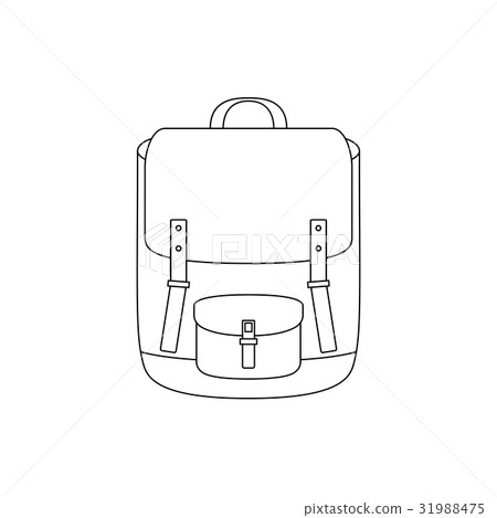 School bag line drawing 31988475
