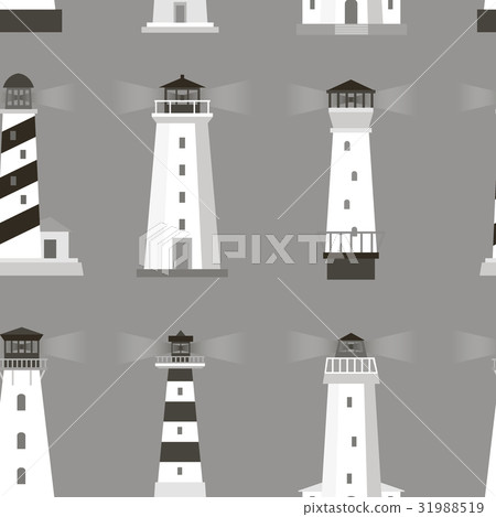 Set of lighthouses pattern - Stock Illustration [31988519] - PIXTA