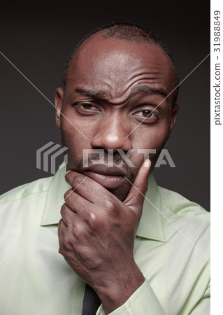 portrait of handsome young black african man 31988849