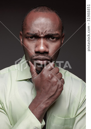 portrait of handsome young black african man portrait of handsome young black african man 31988851
