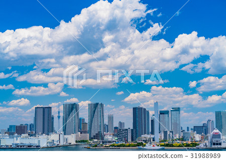 "Tokyo Metropolis" white clouds and urban landscape "early summer" "Tokyo Metropolis" white clouds and urban landscape "early summer" 31988989