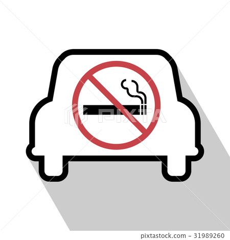 No smoking sign in the car 31989260