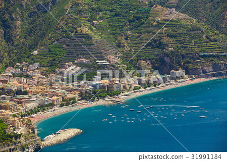 High angle view of Minori and Maiori, Amalfi coast High angle view of Minori and Maiori, Amalfi coast 31991184