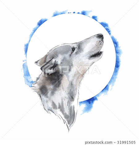 Wolf and moon Wolf and moon 31991505