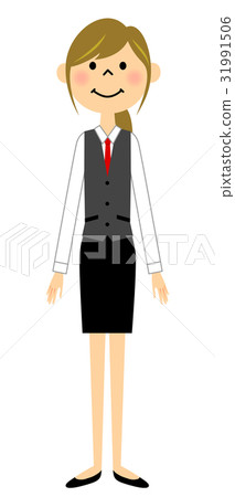 A woman in uniform shape A woman in uniform shape 31991506