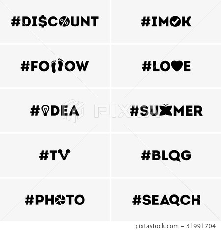 Words with hashtags - Stock Illustration [31991704] - PIXTA