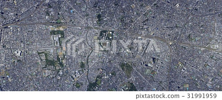 Ikebukuro - Shinjuku Aerial / true overlook series - Mosaic synthetic processing 31991959