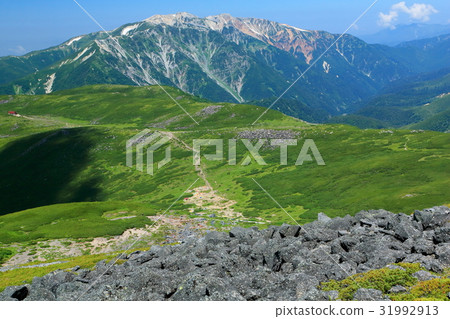 Unzenori seen from Northern Alps · grandfather dad and Yakushiyake Unzenori seen from Northern Alps · grandfather dad and Yakushiyake 31992913