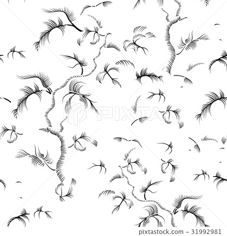 Abstract floral line seamless winter pattern Abstract floral line seamless winter pattern 31992981