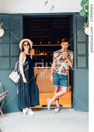 couple posing in the doorway couple posing in the doorway 31994664