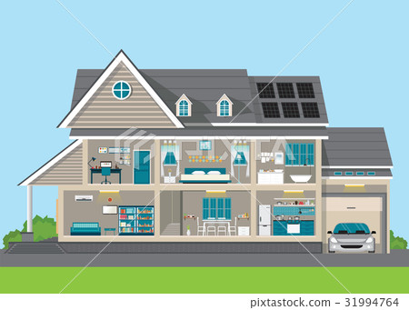 Modern home design exterior and interior room  31994764