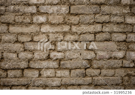 Grunge gray brick wall Grunge gray brick wall 31995236