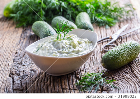 Tzatziki. Traditional greek dip sauce or dressing. 31999022