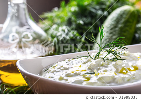 Tzatziki. Traditional greek dip sauce or dressing. 31999033
