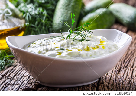Tzatziki. Traditional greek dip sauce or dressing. 31999034
