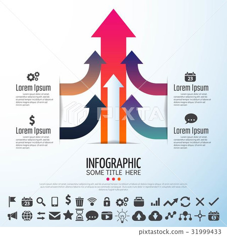 Arrow Infographics Design Template 31999433