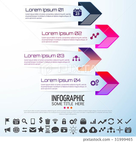 Arrow Infographics Design Template - Stock Illustration [31999465] - PIXTA