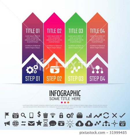 Arrow Infographics Design Template - Stock Illustration [31999485] - PIXTA