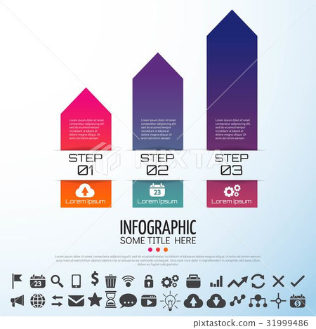 Arrow Infographics Design Template - Stock Illustration [31999486] - PIXTA