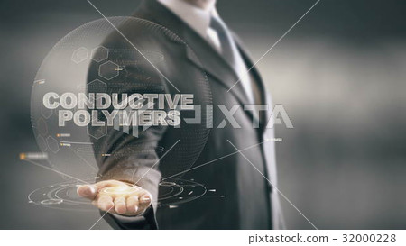 Conductive Polymers with hologram businessman 32000228
