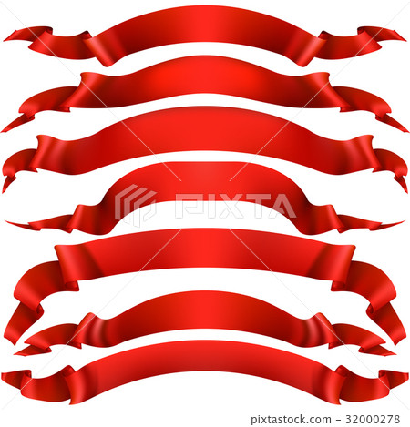 Realistic Red decorative ribbon. EPS 10 32000278