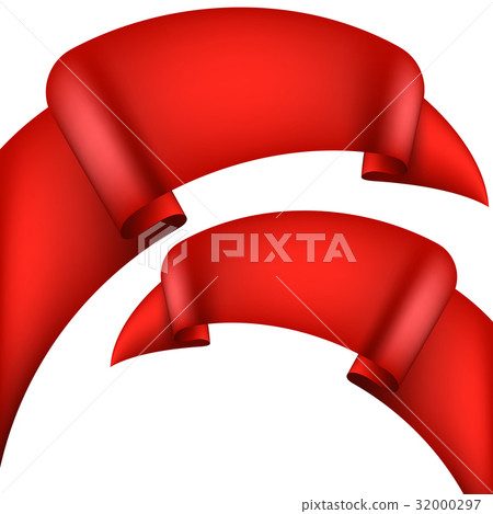 Realistic Red decorative ribbon. EPS 10 32000297