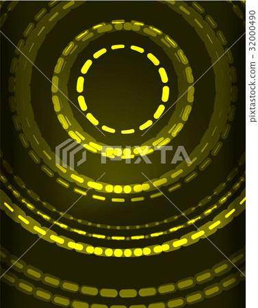 Neon circles abstract background 32000490