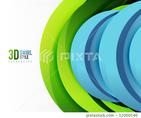 3D wave design - Stock Illustration [32000540] - PIXTA