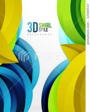 3D wave design-插圖素材 [32000547] - PIXTA圖庫