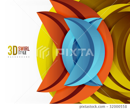 3D wave design - Stock Illustration [32000558] - PIXTA