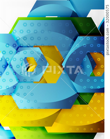 Vector 3d hexagon background - Stock Illustration [32000575] - PIXTA
