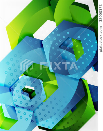 Vector 3d hexagon background - Stock Illustration [32000578] - PIXTA