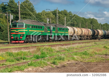 Freight train with tank wagons Freight train with tank wagons 32002086