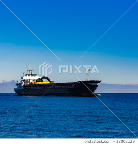 Black cargo ship Black cargo ship 32002129