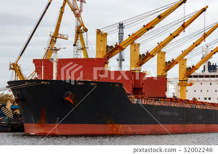 Black cargo ship Black cargo ship 32002246
