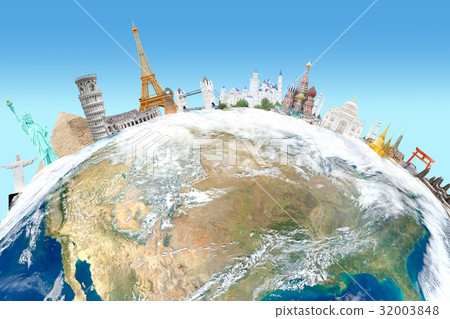 Famous landmarks around the world concept travel Famous landmarks around the world concept travel 32003848