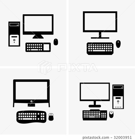 Desktop computers - Stock Illustration [32003951] - PIXTA