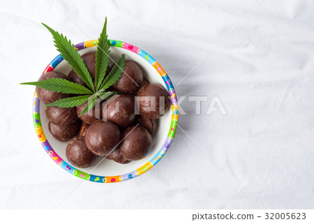 Chocolate truffles with marijuana 32005623