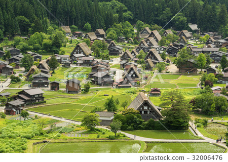 Shirakawa-go · Overhead view shooting Shirakawa-go · Overhead view shooting 32006476