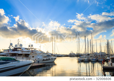 Harbor and marina at Cannes, France 32006606
