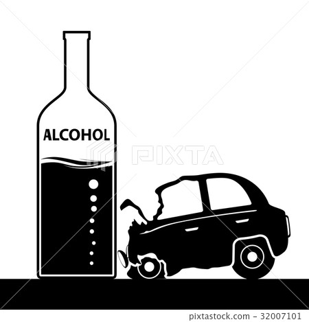 Alcohol make car accident stock vector. Illustration of accident