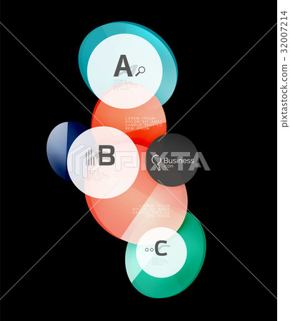Glass color circles - infographic elements on Glass color circles - infographic elements on 32007214